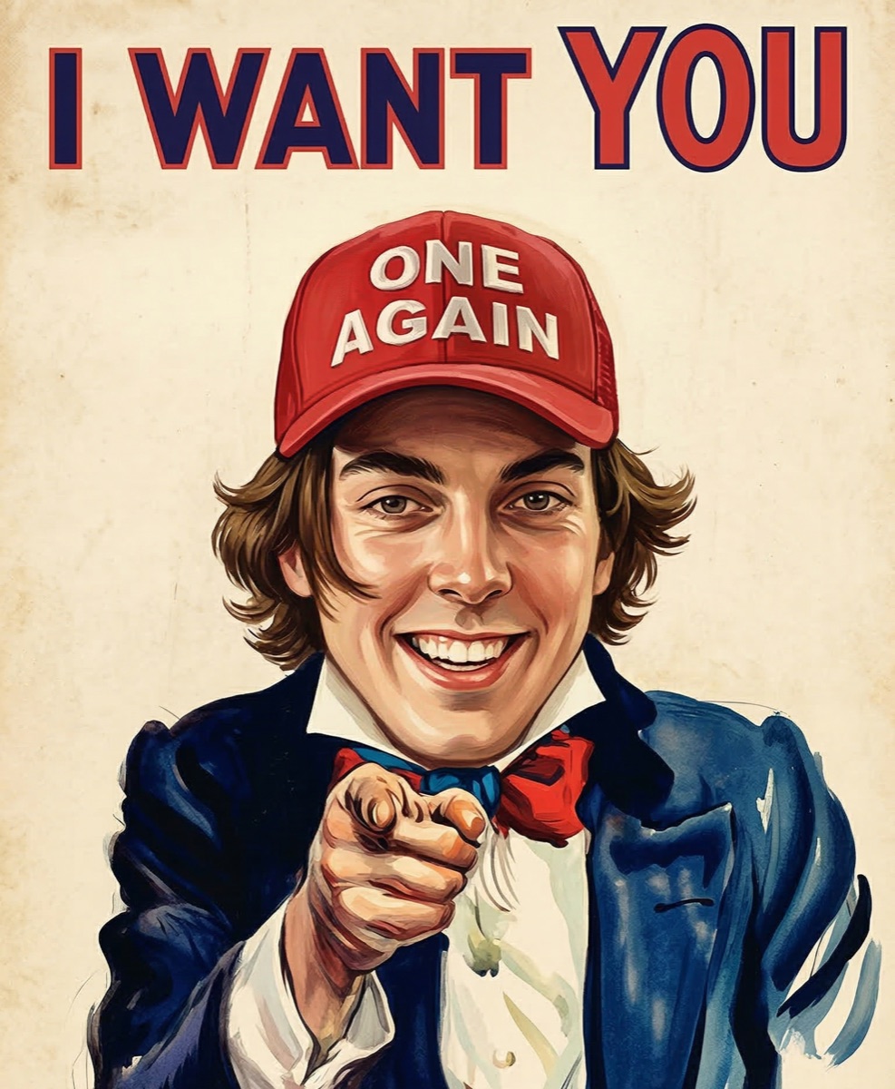 Félix Thiollier, WeMillion founder, in a One Again poster